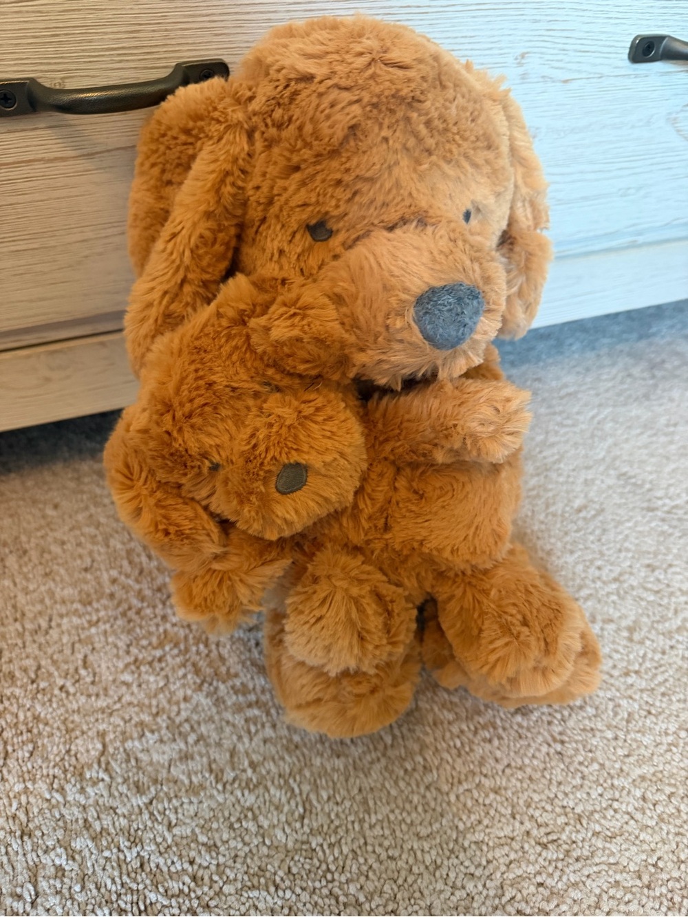 cloud island Plush Brown Puppy with Toy Pals - Soft Brown Fur